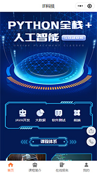 IT科技程序員python前端開(kāi)發(fā)小程序模板